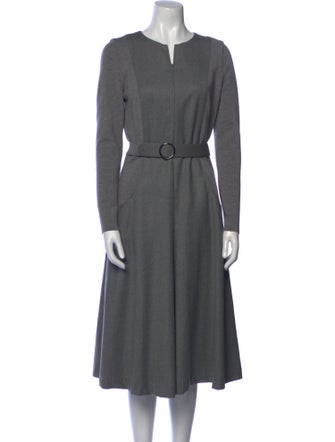Akris Punto Wool Midi Length Dress