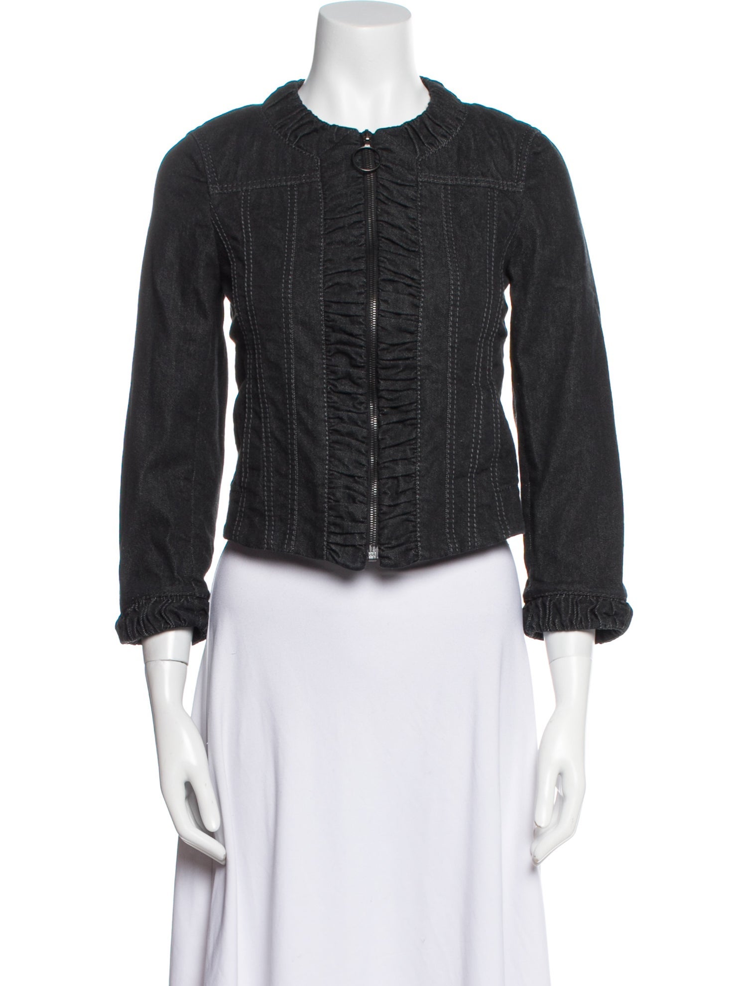 Akris Punto Striped Denim Jacket