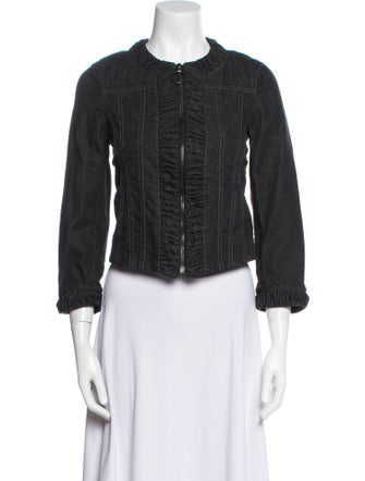 Akris Punto Striped Denim Jacket