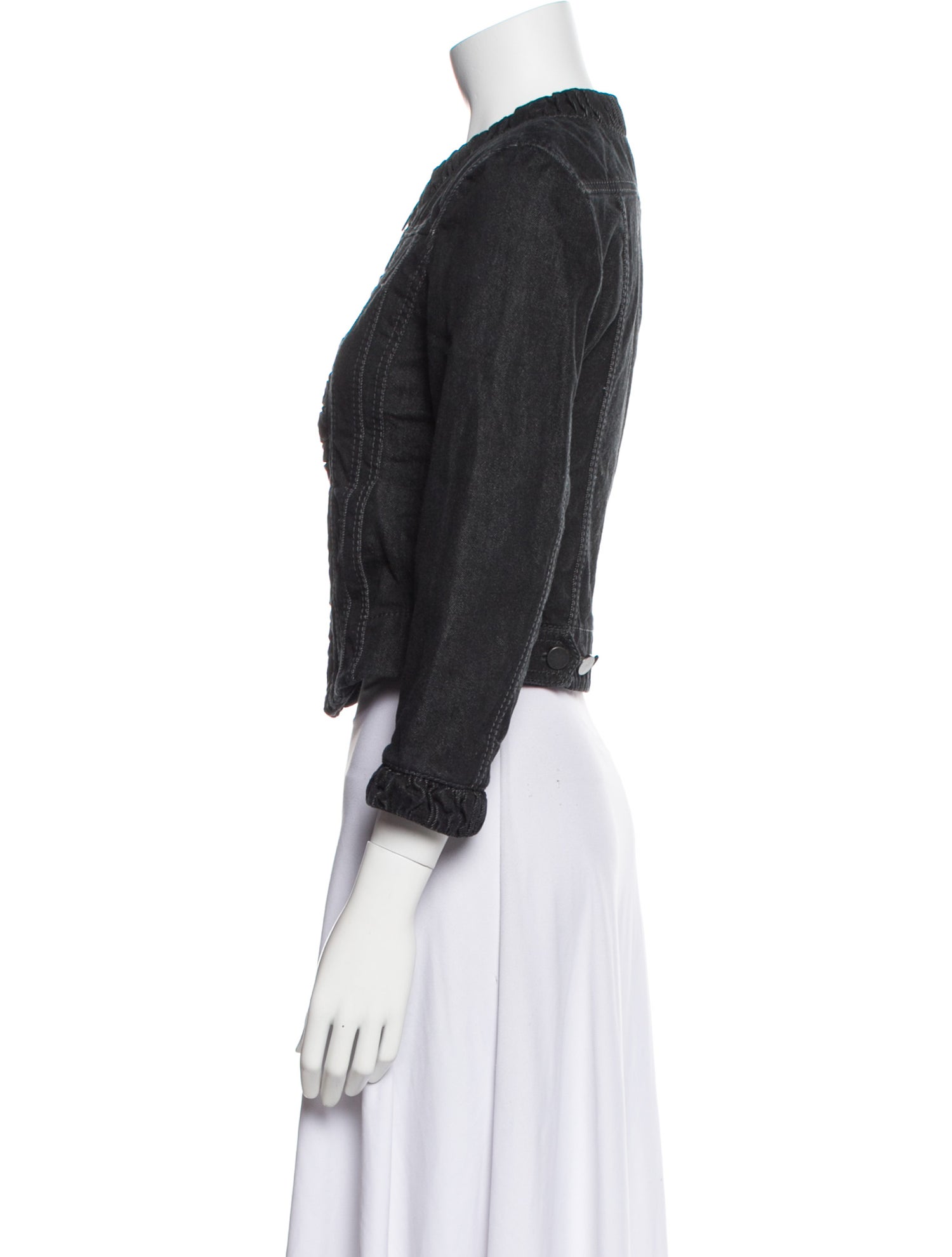 Akris Punto Striped Denim Jacket