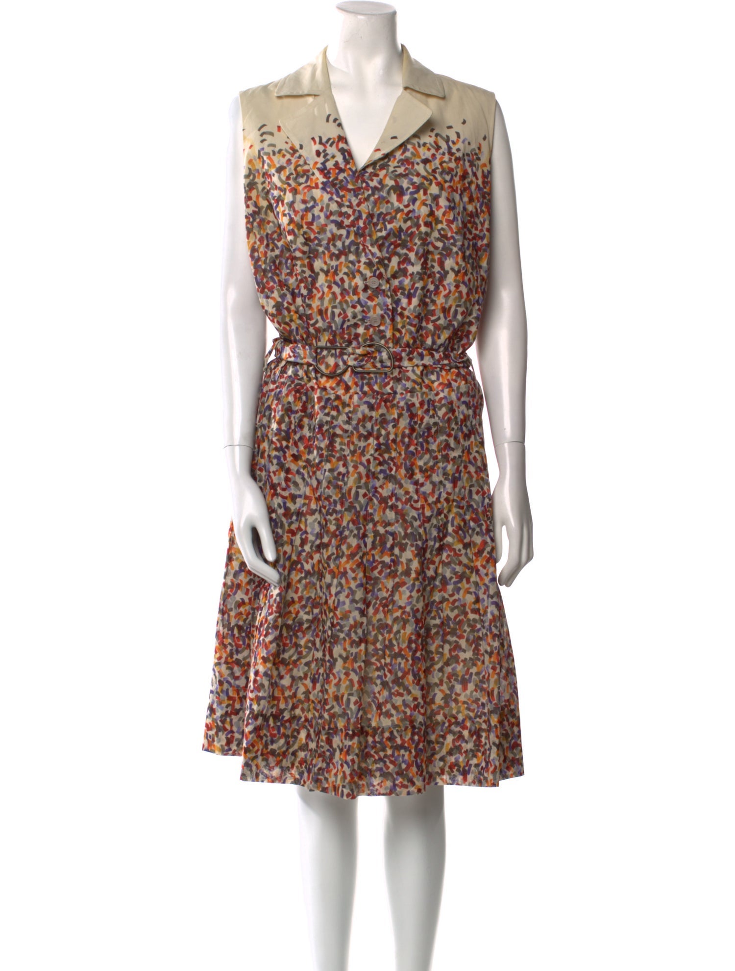Akris Punto Floral Print Midi Length Dress