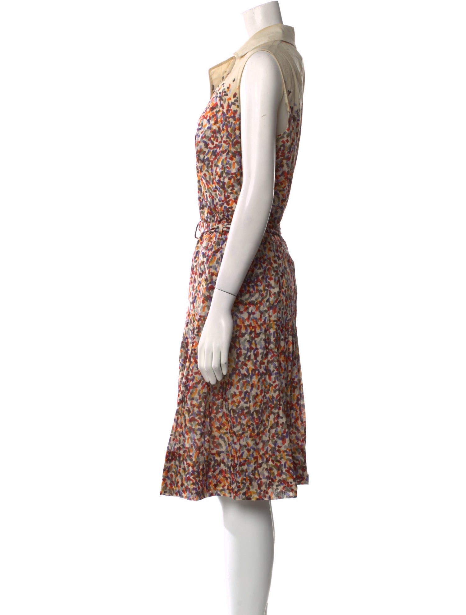 Akris Punto Floral Print Midi Length Dress