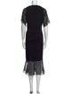 Akris Punto Scoop Neck Midi Length Dress
