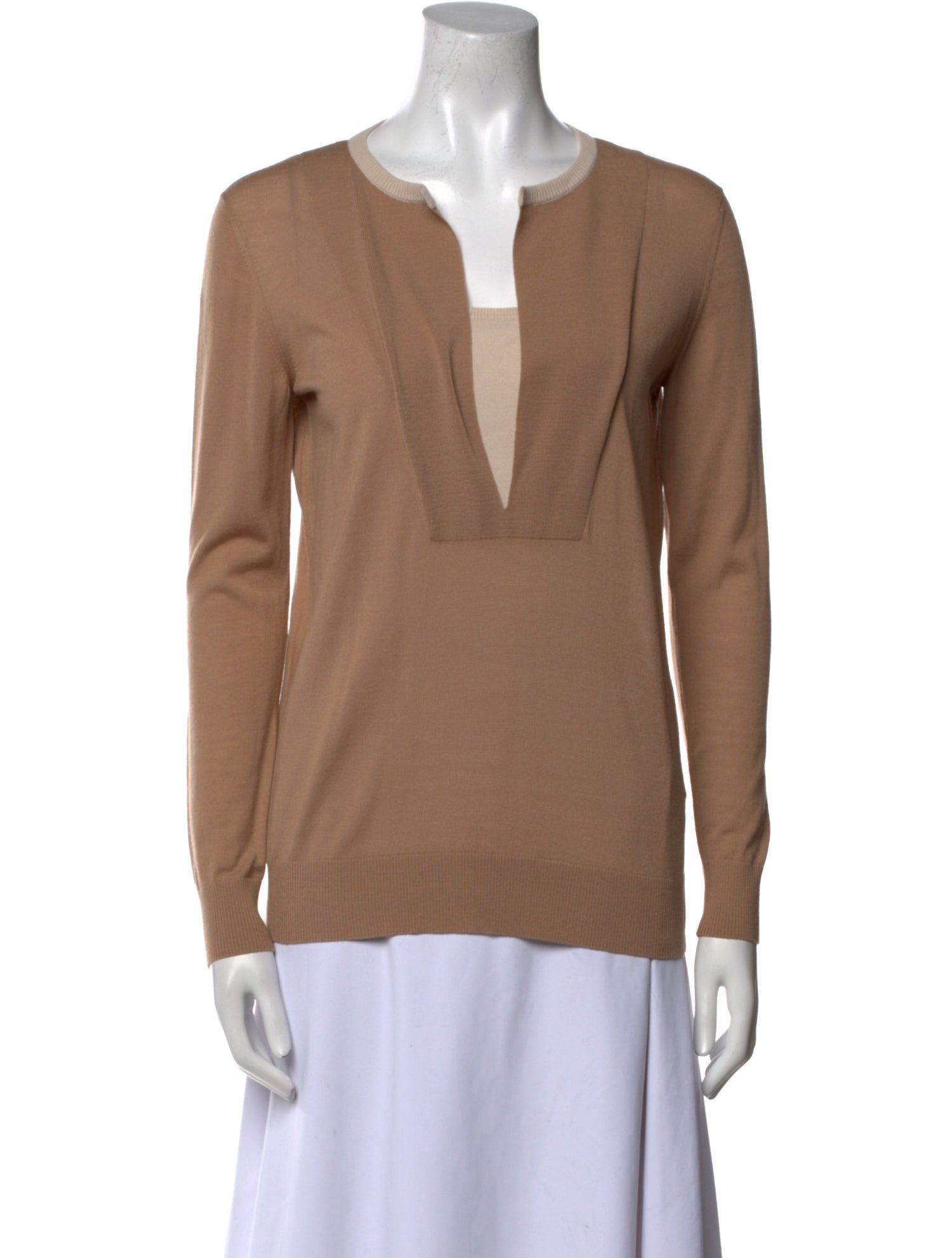 Akris Punto Wool V-Neck Top