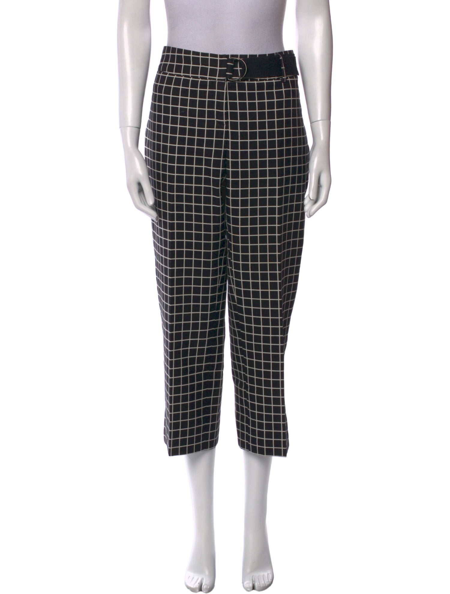 Akris Punto Plaid Print Wide Leg Pants