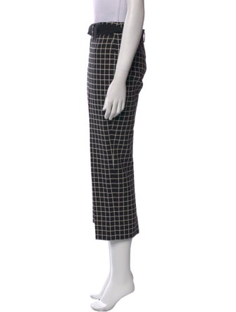 Akris Punto Plaid Print Wide Leg Pants