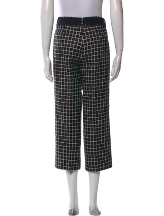 Akris Punto Plaid Print Wide Leg Pants