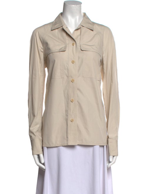 Akris Punto Long Sleeve Button-Up Top