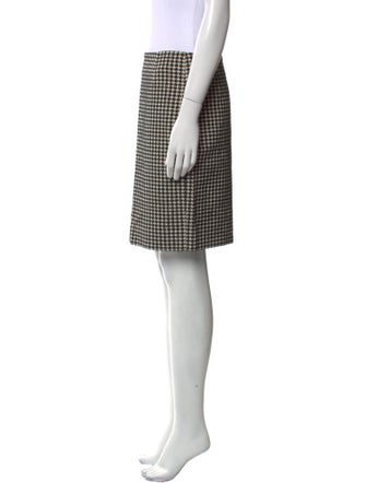 Akris Punto Plaid Print Knee-Length Skirt