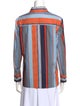 Akris Punto Striped Long Sleeve Button-Up Top