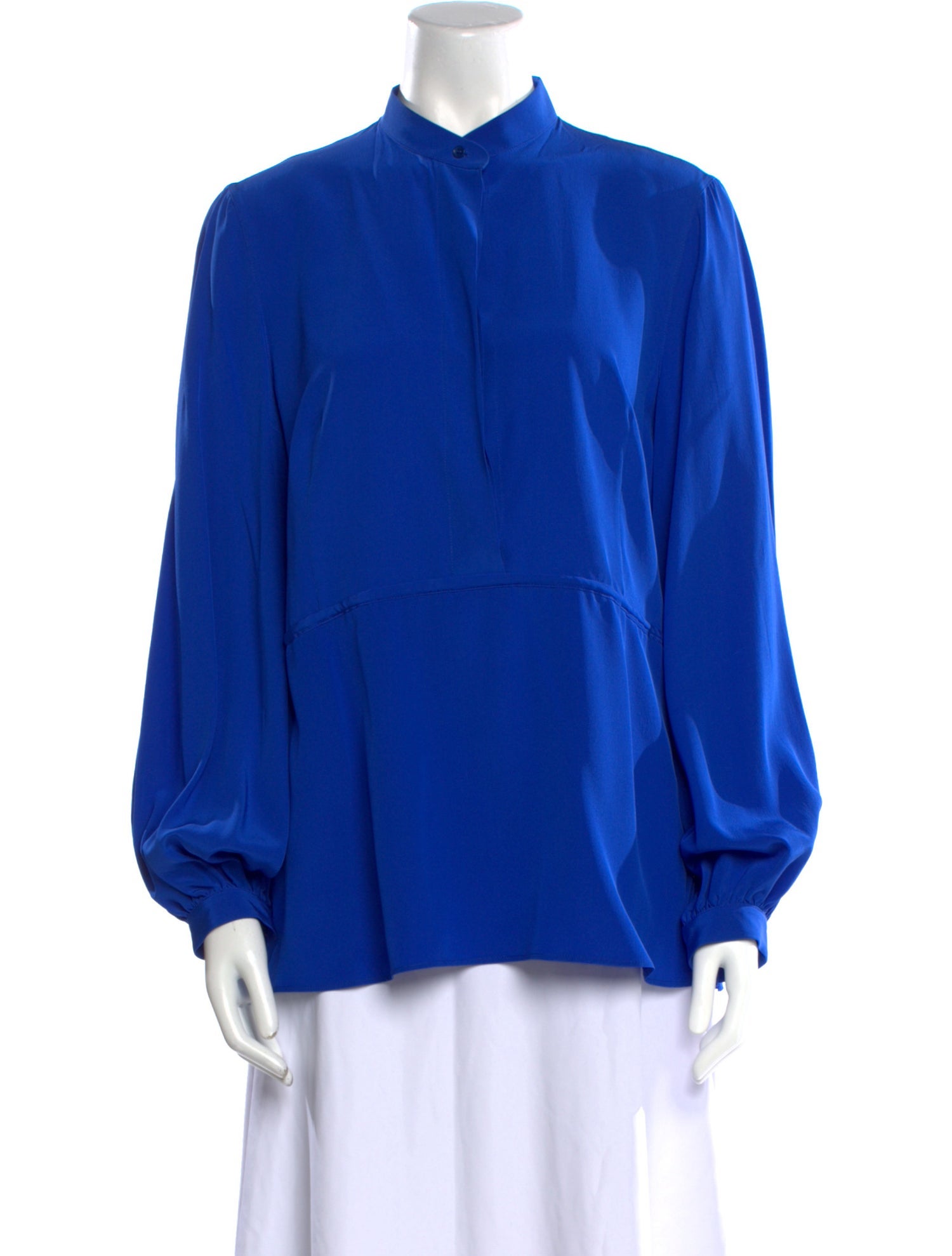 Akris Punto Silk Mock Neck Blouse