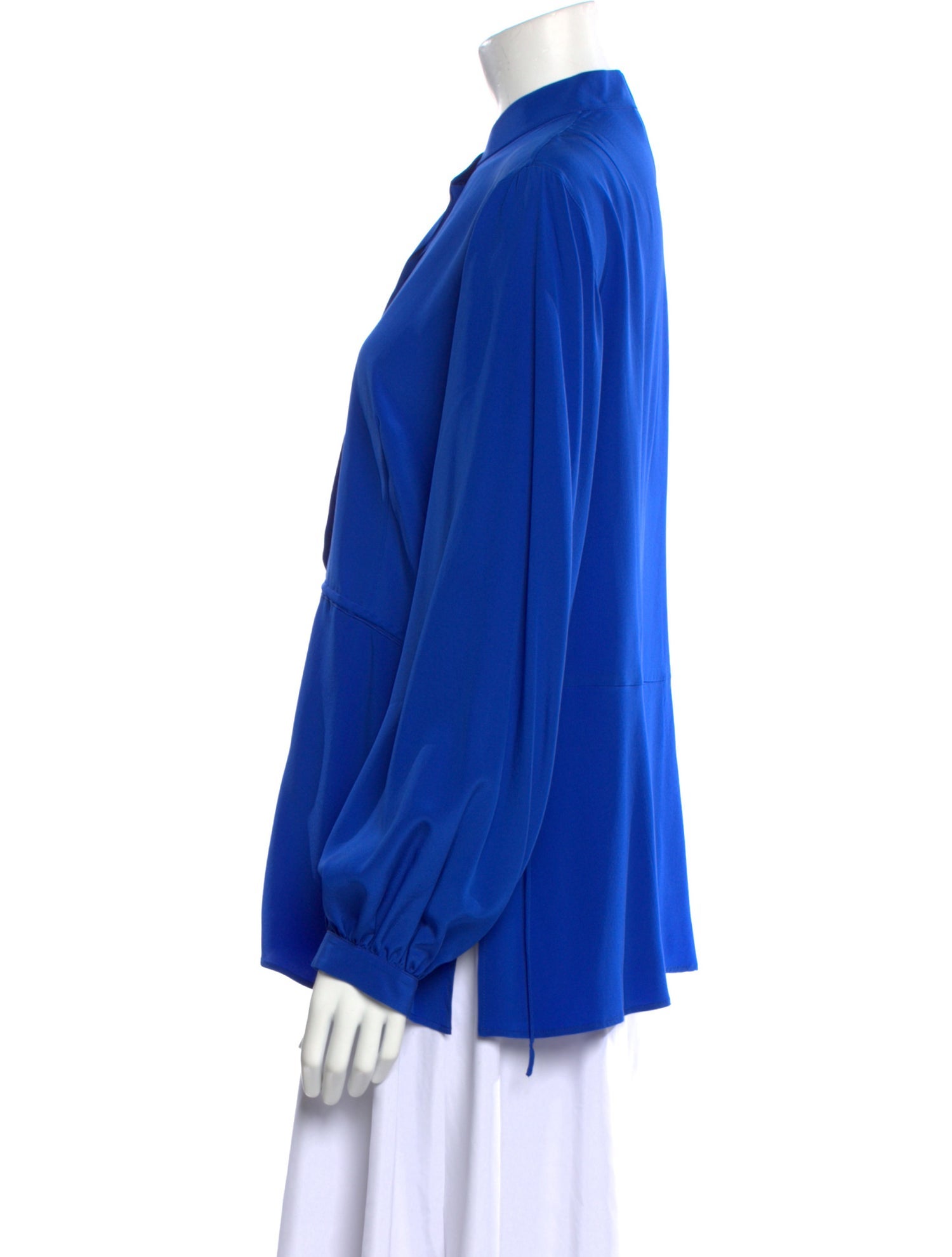 Akris Punto Silk Mock Neck Blouse