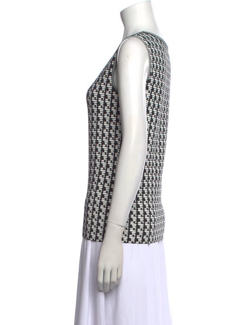 Akris Punto Houndstooth Print Scoop Neck Sweater