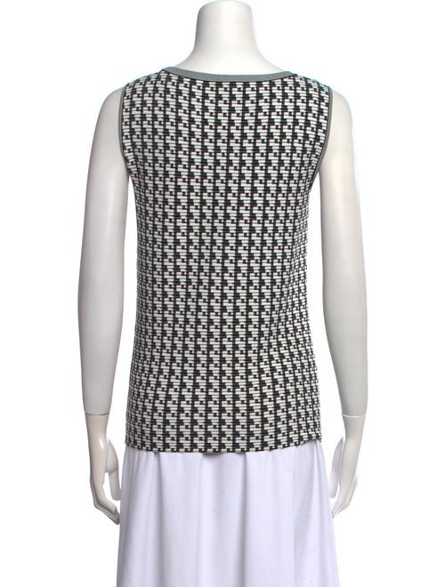 Akris Punto Houndstooth Print Scoop Neck Sweater
