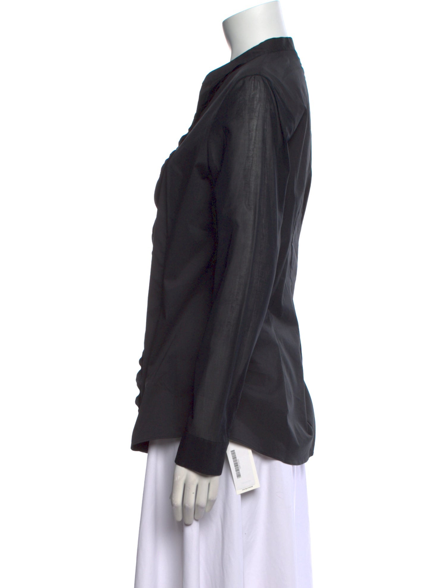 Akris Punto V-Neck Long Sleeve Blouse