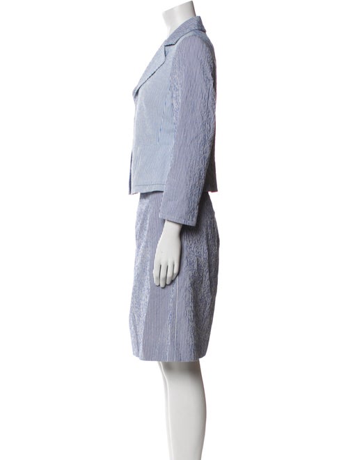 Akris Punto Virgin Wool Striped Skirt Set