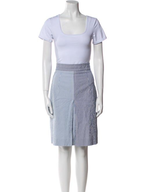 Akris Punto Virgin Wool Striped Skirt Set