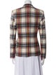 Akris Punto Virgin Wool Plaid Print Blazer