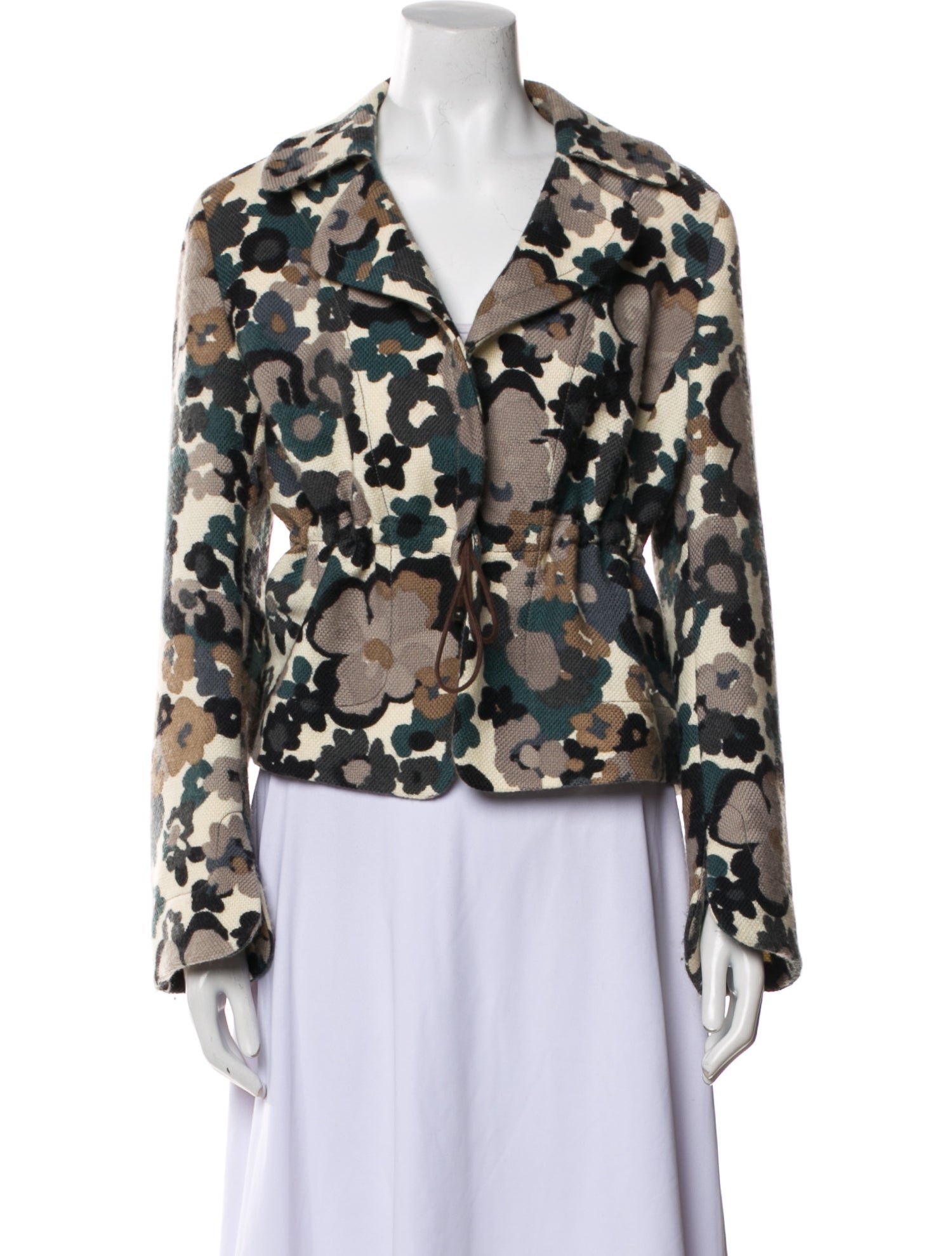 Akris Punto Wool Floral Print Blazer