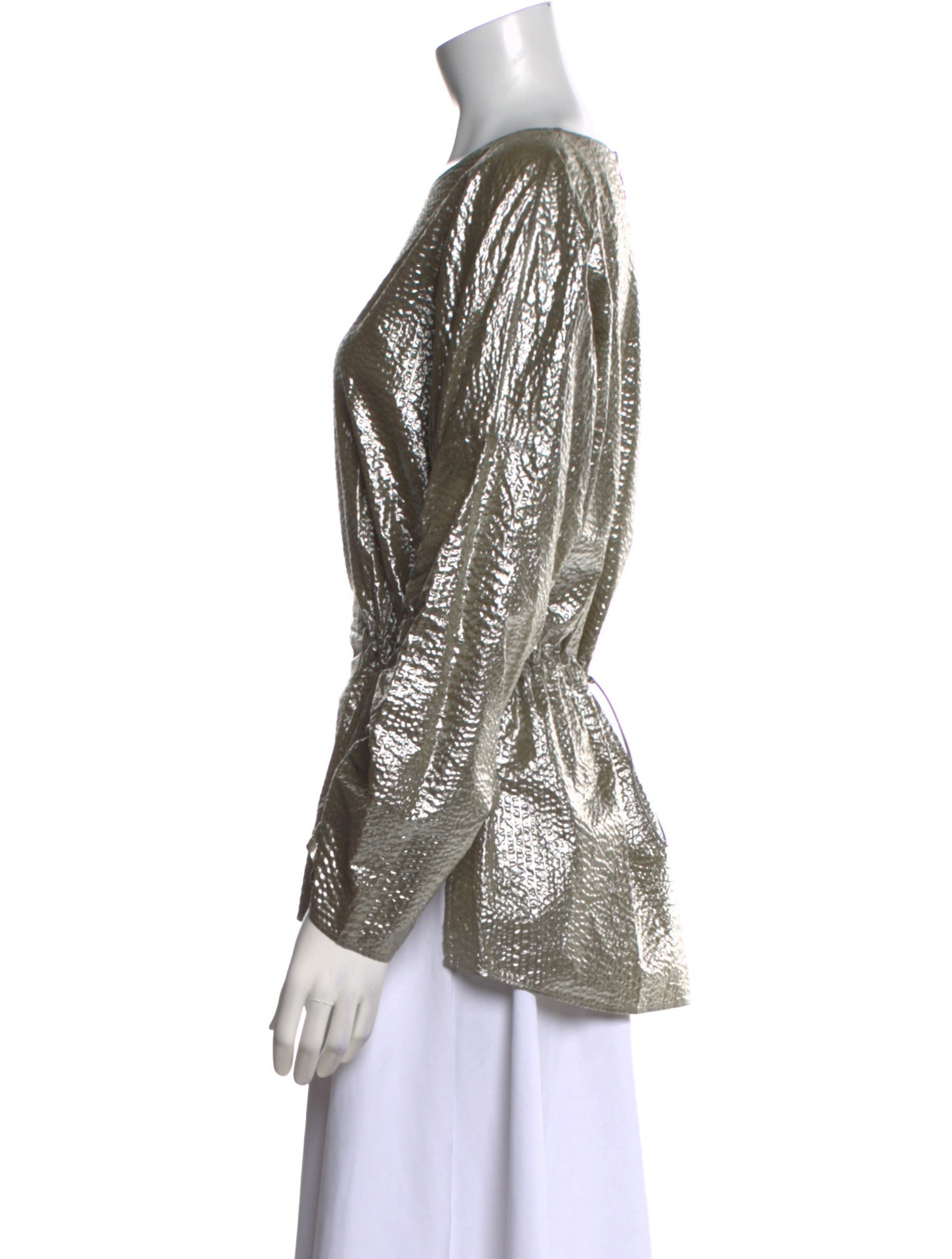 Akris Punto Bateau Neckline Long Sleeve Top