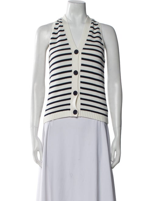 Akris Punto Striped V-Neck Sweater