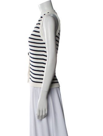 Akris Punto Striped V-Neck Sweater