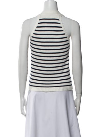 Akris Punto Striped V-Neck Sweater