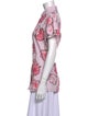 Akris Punto Printed Short Sleeve Button-Up Top