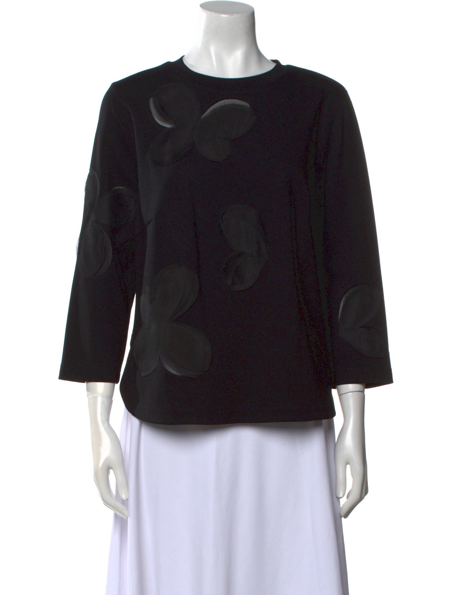 Akris Punto Printed Crew Neck Blouse