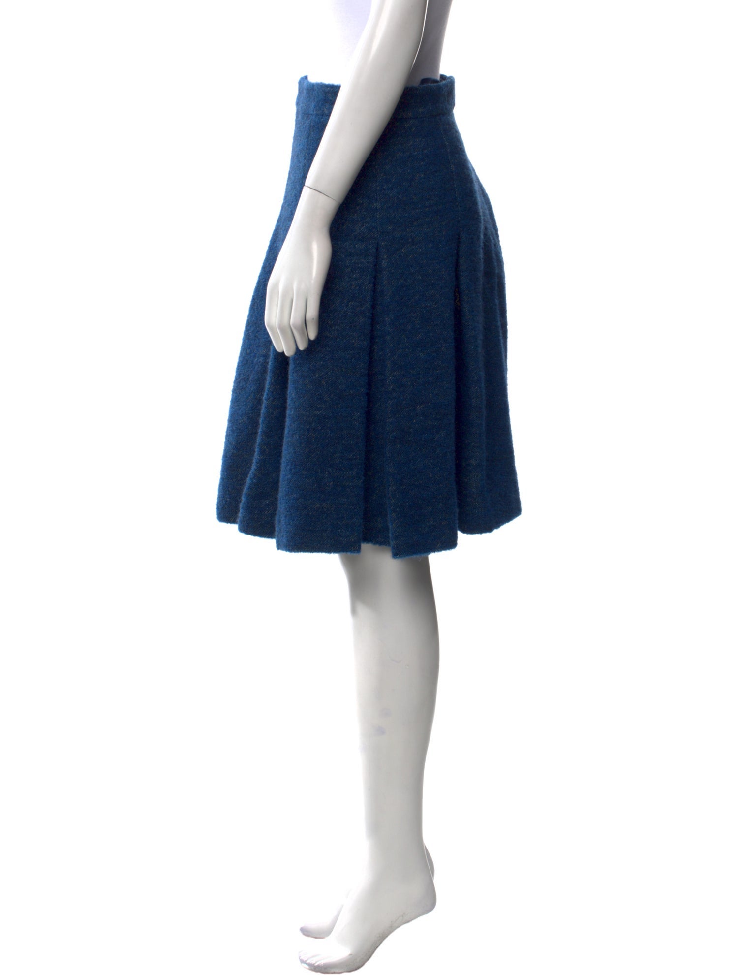 Akris Punto Pleated Accents Knee-Length Skirt