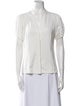 Akris Punto V-Neck Short Sleeve Blouse