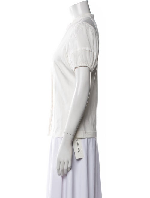 Akris Punto V-Neck Short Sleeve Blouse