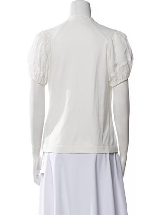 Akris Punto V-Neck Short Sleeve Blouse