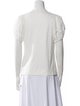 Akris Punto V-Neck Short Sleeve Blouse