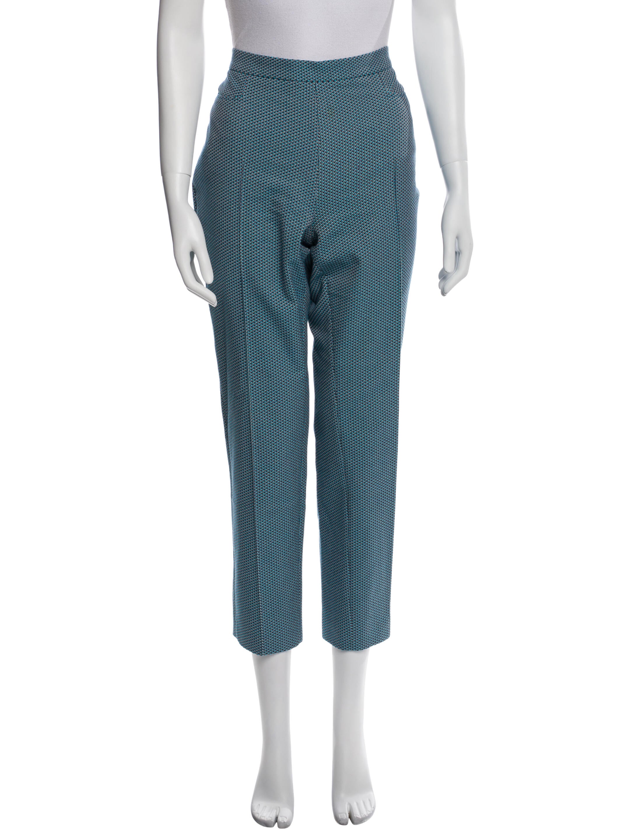 Akris Punto Printed Straight Leg Pants