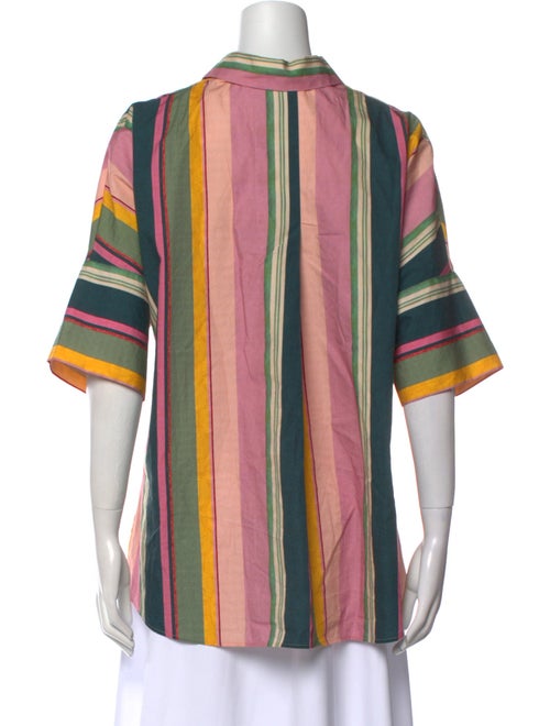 Akris Punto Striped Three-Quarter Sleeve Tunic