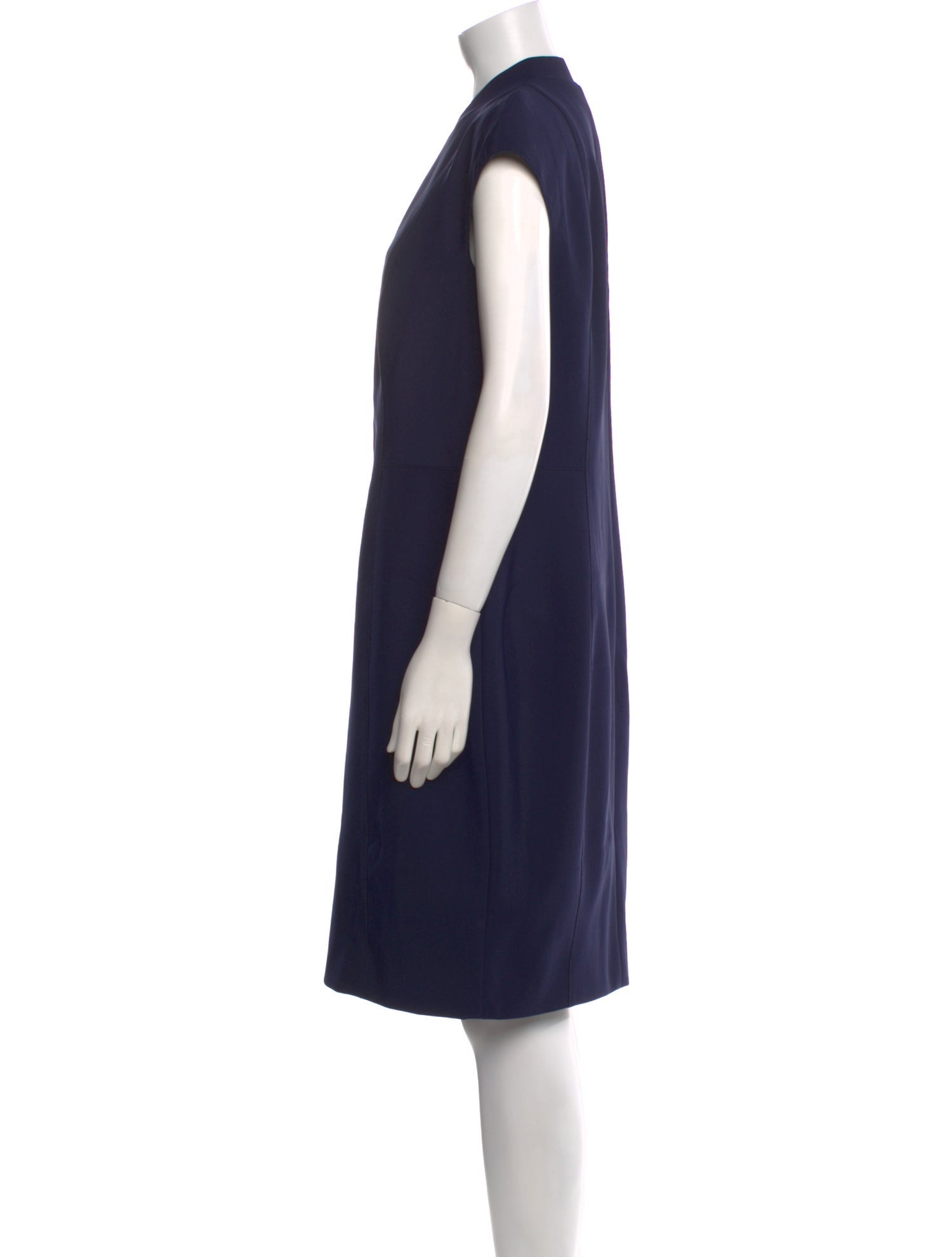 Akris Punto V-Neck Knee-Length Dress