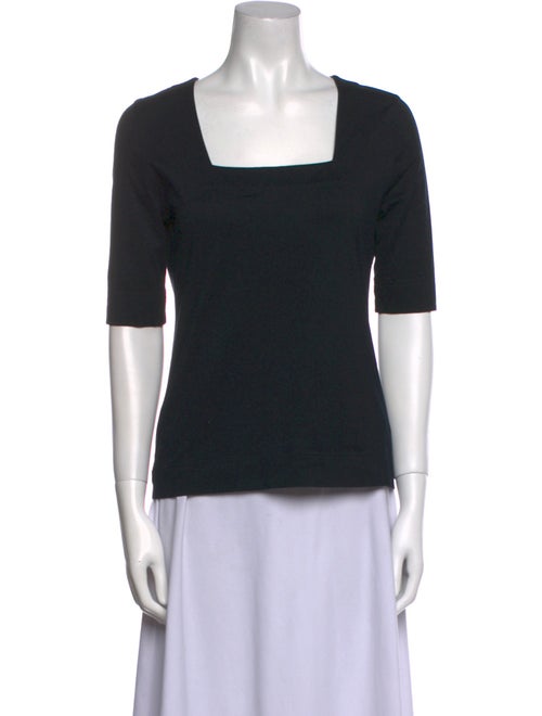 Akris Punto Square Neckline Short Sleeve Top
