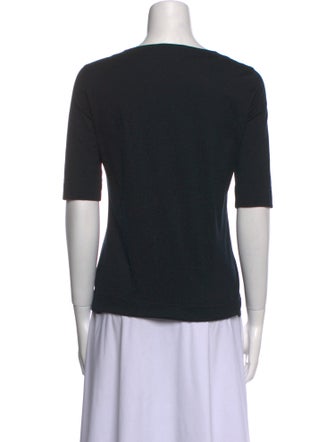 Akris Punto Square Neckline Short Sleeve Top