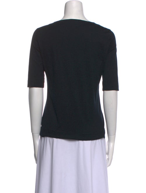Akris Punto Square Neckline Short Sleeve Top