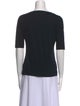 Akris Punto Square Neckline Short Sleeve Top