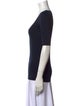 Akris Punto Square Neckline Short Sleeve Top