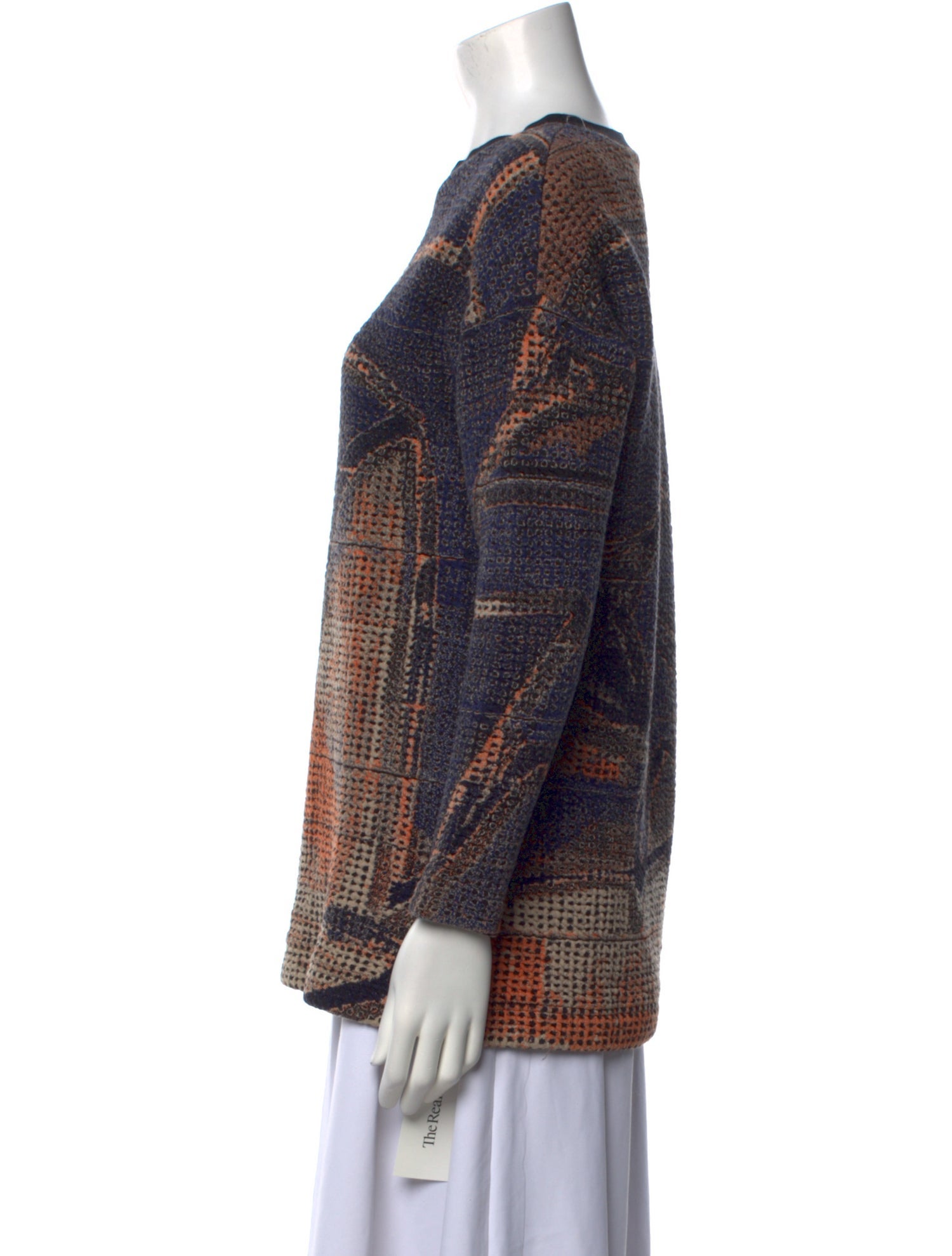 Akris Punto Printed Crew Neck Sweater