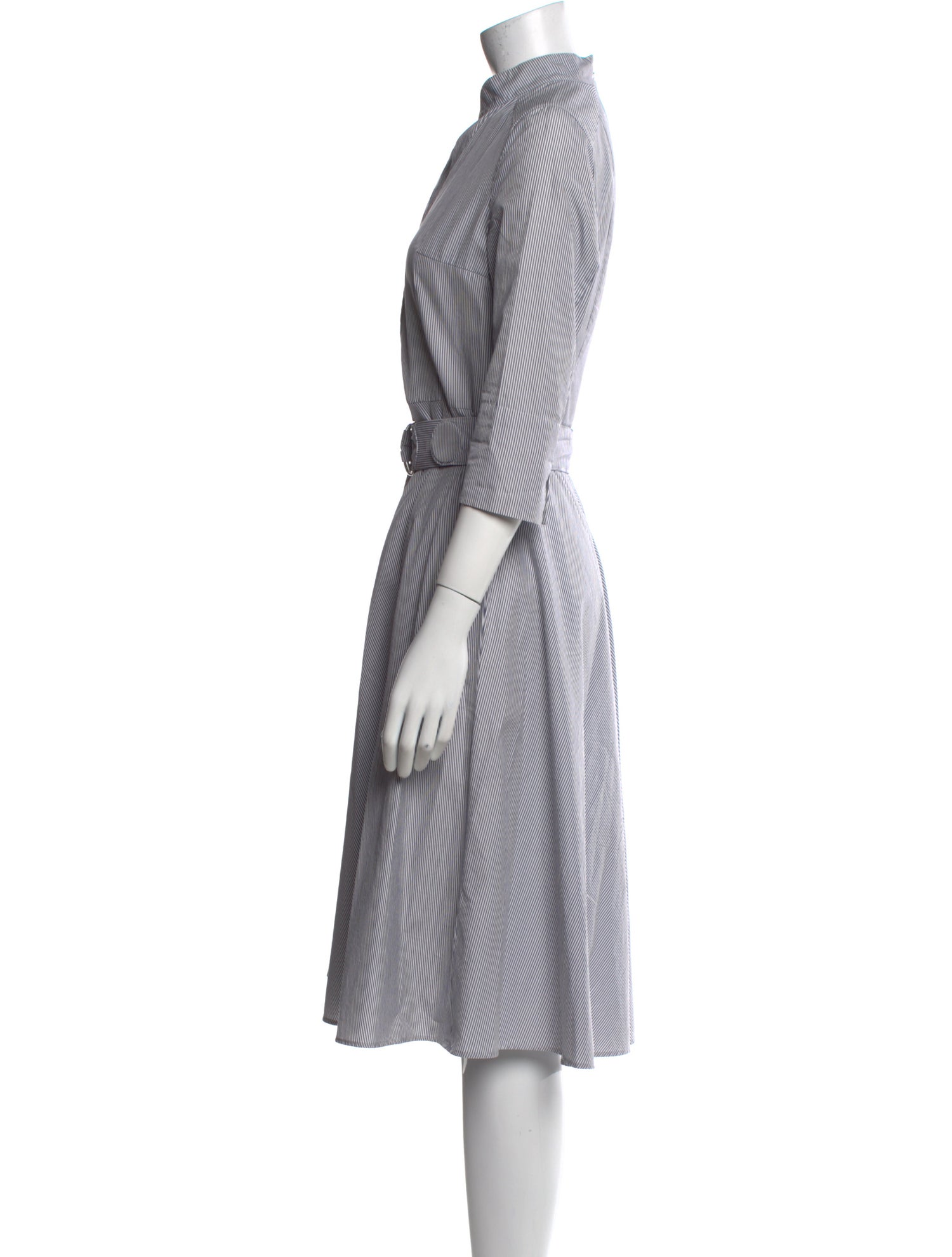 Akris Punto Striped Midi Length Dress