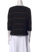 Akris Punto Striped Scoop Neck Top