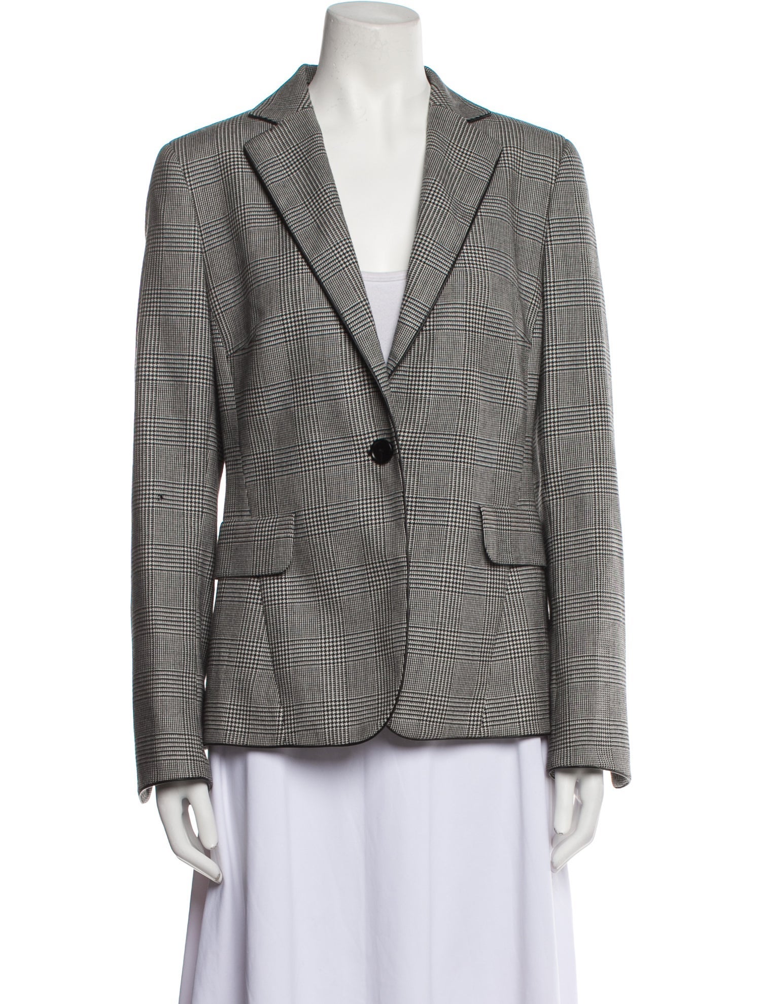 Akris Punto Wool Houndstooth Print Blazer