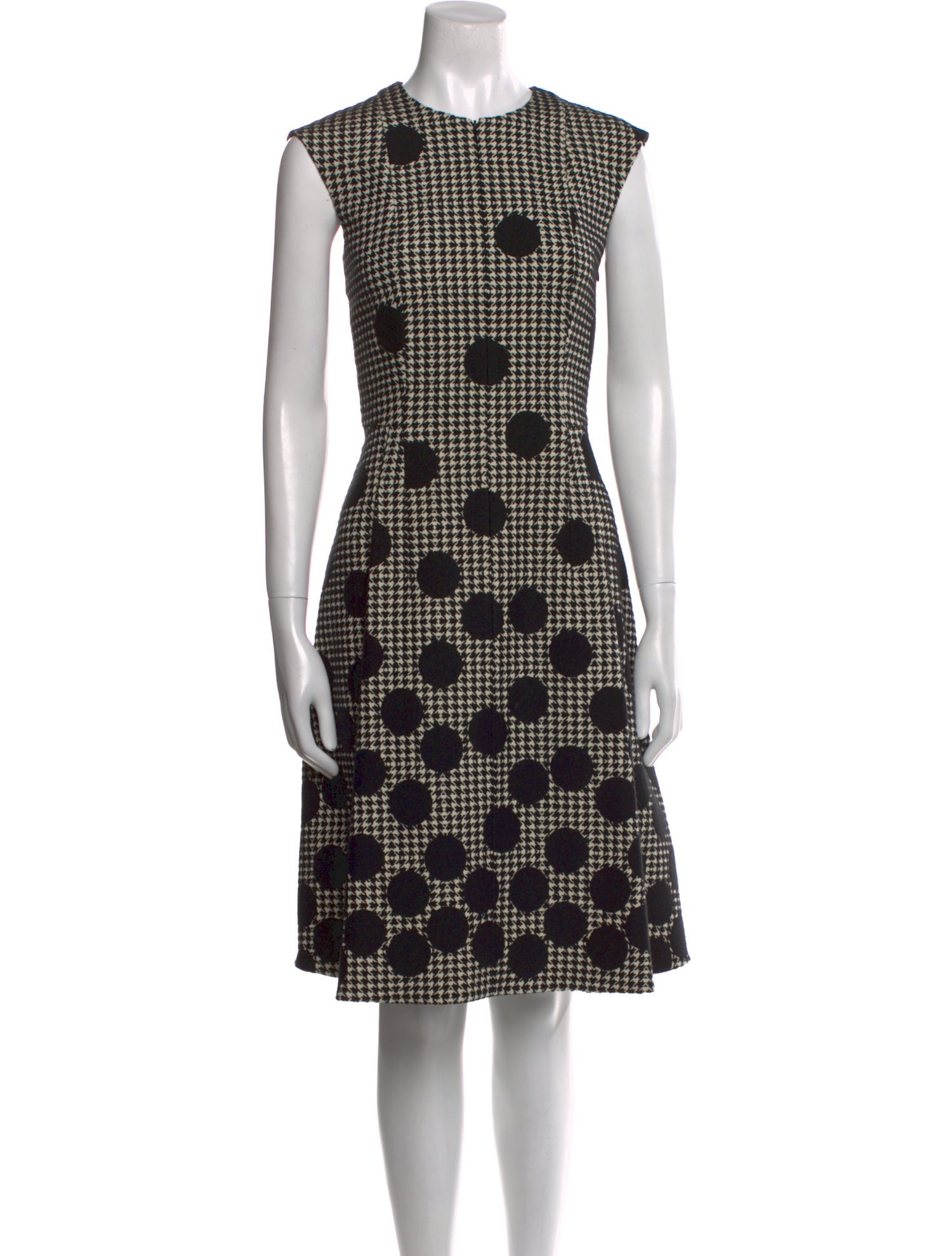 Akris Punto Houndstooth Print Knee-Length Dress