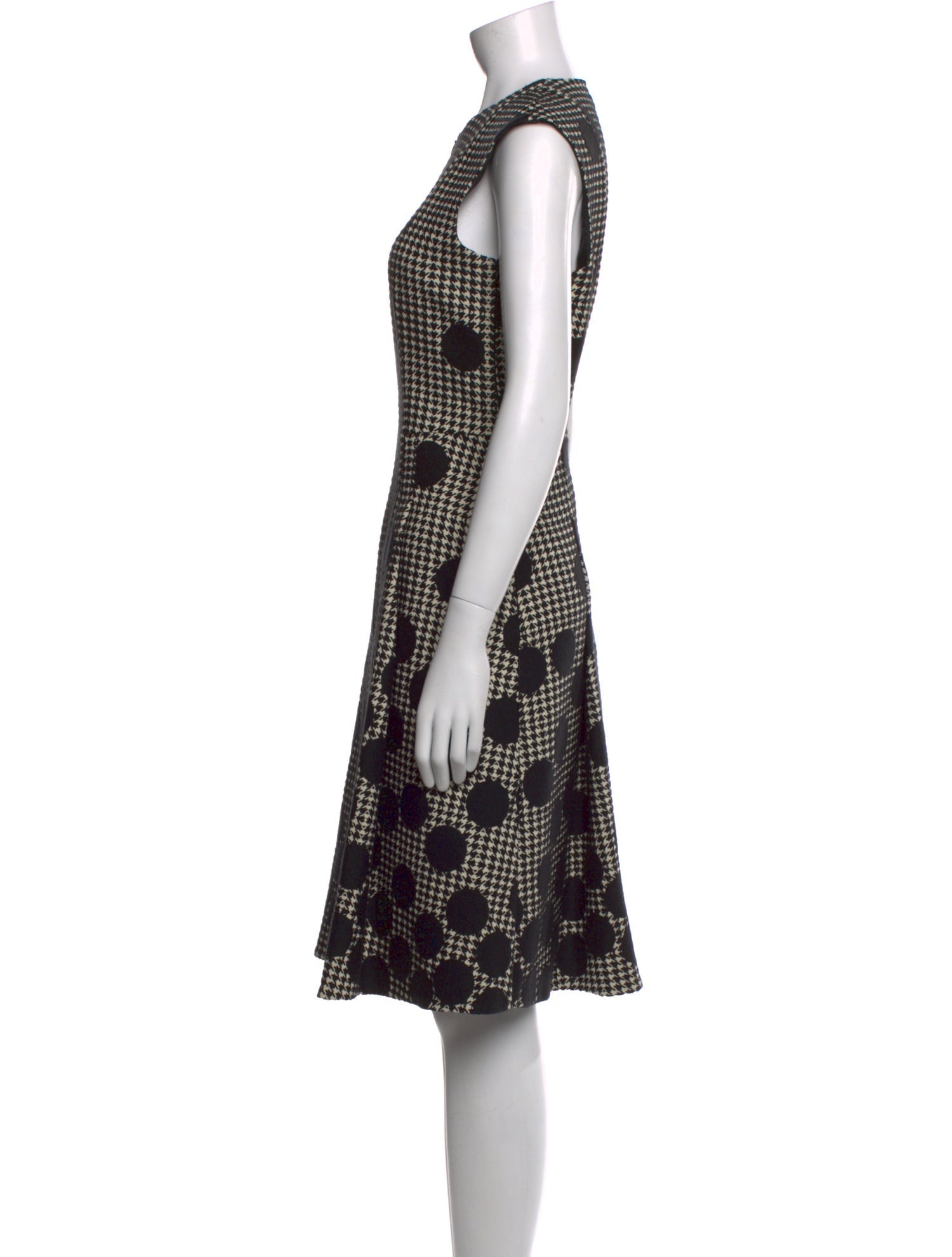 Akris Punto Houndstooth Print Knee-Length Dress