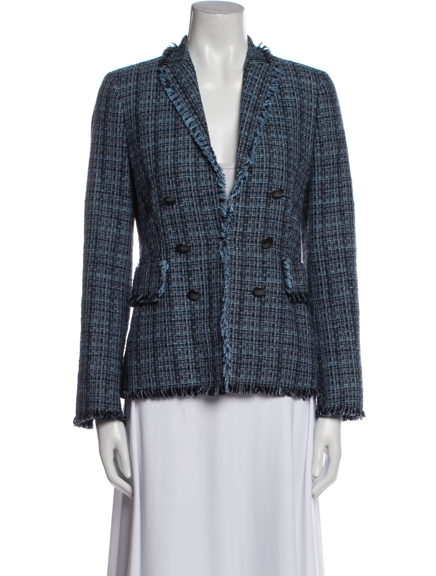 Akris Punto Tweed Pattern Blazer