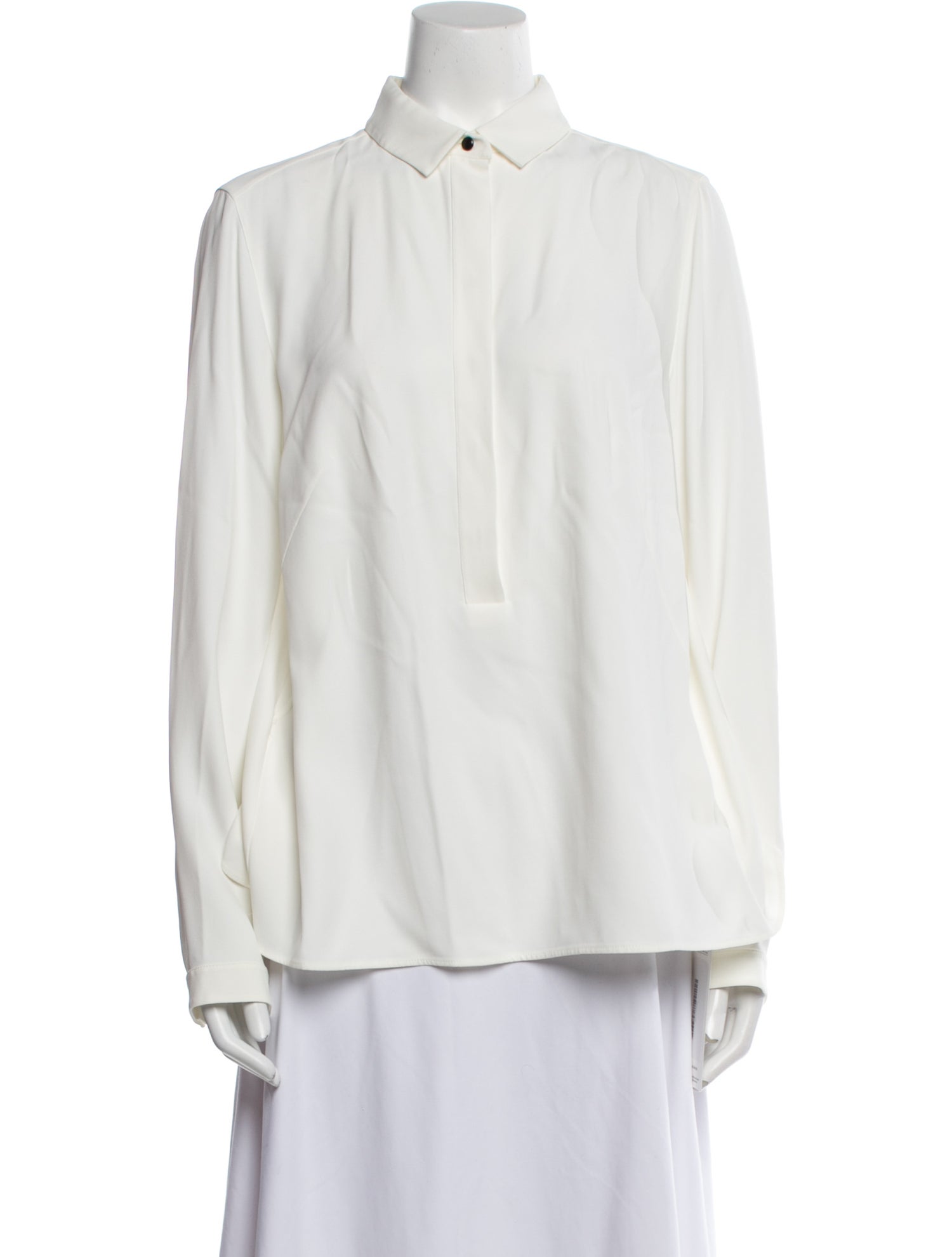 Akris Punto Long Sleeve Button-Up Top